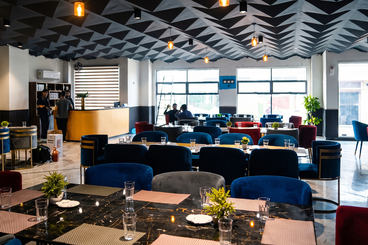 Open kitchen with chefs